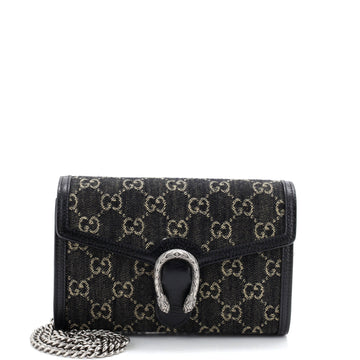 Gucci Dionysus Chain Wallet GG Denim Small