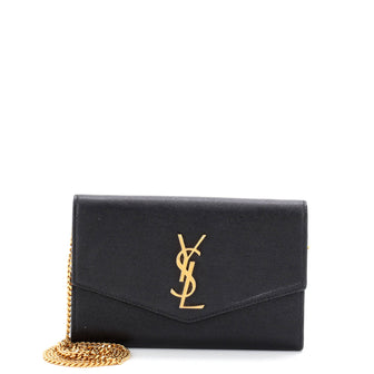 Saint Laurent Uptown Chain Wallet Leather
