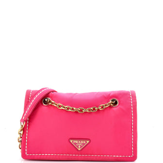 Prada Padded Chain Flap Bag Tessuto Medium