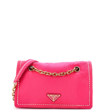 Prada Padded Chain Flap Bag Tessuto Medium