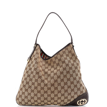 Gucci New Britt Hobo GG Canvas Medium
