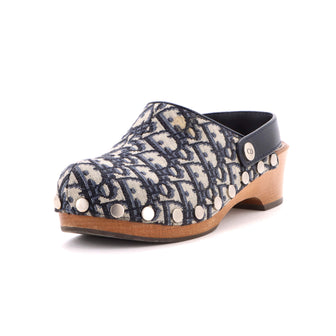 Christian Dior Women's Diorquake Slingback Clogs Oblique Canvas