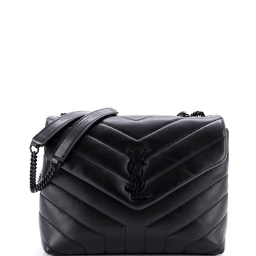 Saint Laurent Loulou Shoulder Bag Matelasse Chevron Leather Small
