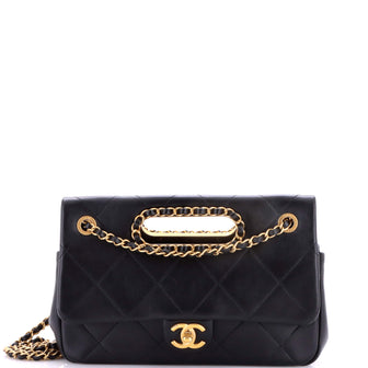 Chanel A Real Catch Flap Bag Quilted Lambskin Medium
