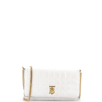 Burberry Lola Clutch on Chain Quilted Leather