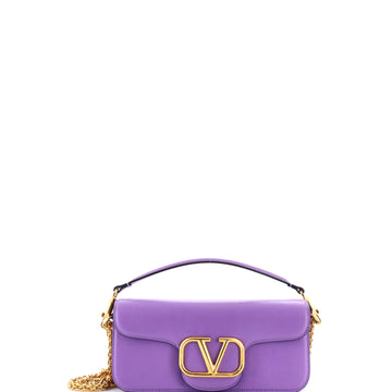 Valentino Garavani VLogo Loco Flap Shoulder Bag Leather Medium