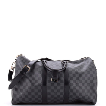 Louis Vuitton Keepall Bandouliere Bag Damier Graphite 45