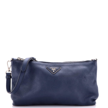 Prada Flat Zip Crossbody Bag Vitello Daino Mini