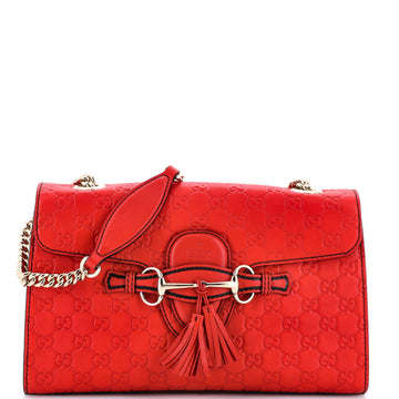 Gucci Emily Chain Flap Bag Guccissima Leather Medium