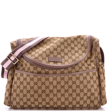 Gucci Diaper Crossbody Bag GG Canvas