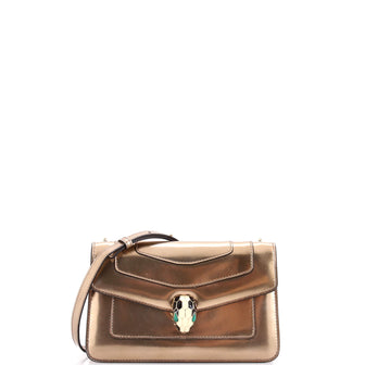 Bvlgari Serpenti Forever Shoulder Bag Metallic Leather Small