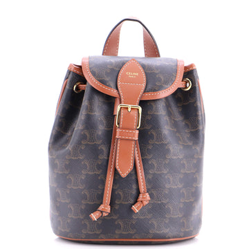 Celine Folco Backpack Triomphe Coated Canvas Mini