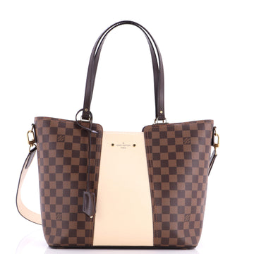 Louis Vuitton Jersey Handbag Damier with Leather