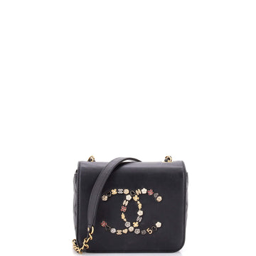 Chanel Giant Crystal CC Flap Bag Lambskin Mini