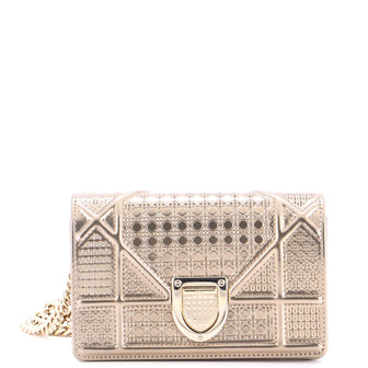 Christian Dior Diorama Flap Bag Cannage Embossed Calfskin Baby