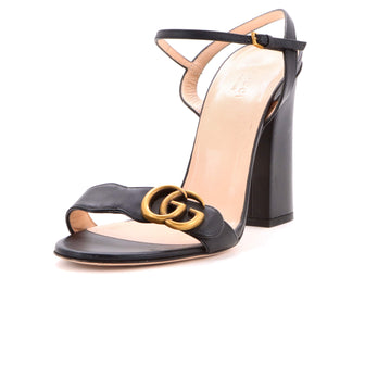 Gucci Women's GG Marmont Block Heel Sandals Leather