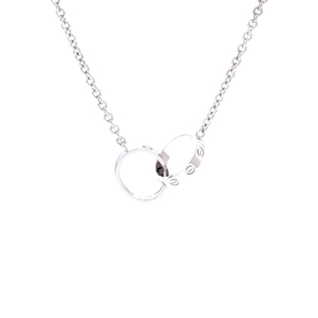 Cartier Love Interlocking Necklace 18K White Gold