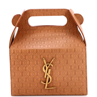 Saint Laurent Take-Away Box Bag Monogram All Over Leather