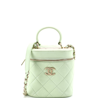 Chanel Trendy CC Top Handle Vanity Case Quilted Lambskin Small