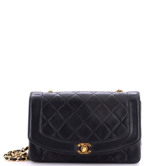 Chanel Vintage Diana Flap Bag Quilted Lambskin Medium