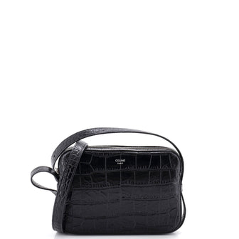 Celine Horizontal Phone Pouch Crocodile Embossed Leather Mini