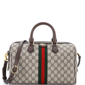 Gucci Ophidia Convertible Boston Bag GG Coated Canvas Medium
