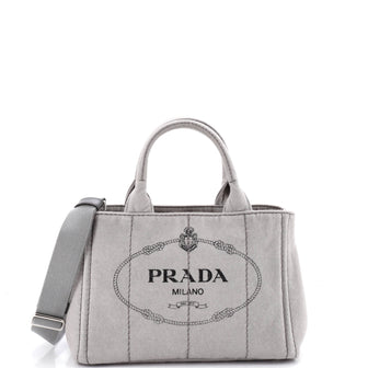 Prada Canapa Convertible Tote Canvas Mini