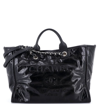 Chanel Deauville Tote Glazed Calfskin Large