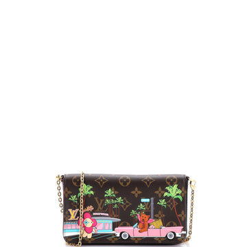 Louis Vuitton Felicie Pochette Limited Edition Vivienne Xmas Monogram Canvas