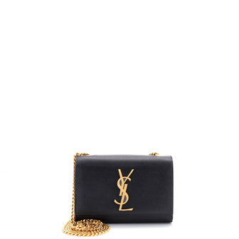 Saint Laurent Classic Monogram Crossbody Bag Grainy Leather Small