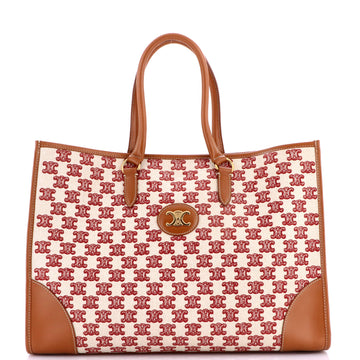 Celine Horizontal Cabas Tote Triomphe Canvas