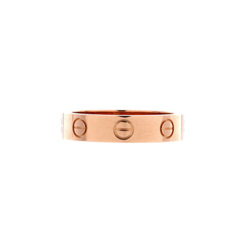 Cartier Love Wedding Band 1 Diamond Ring 18K Rose Gold with Diamond