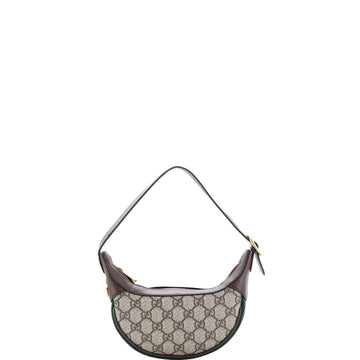 Gucci Ophidia Half Moon Bag GG Coated Canvas Mini