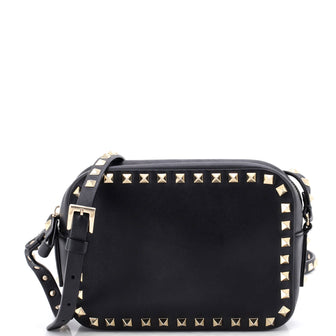 Valentino Garavani Rockstud Camera Crossbody Bag Leather