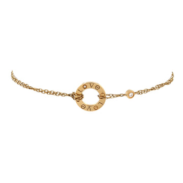 Cartier 2 Diamonds Love Bracelet 18K Yellow Gold with Diamonds