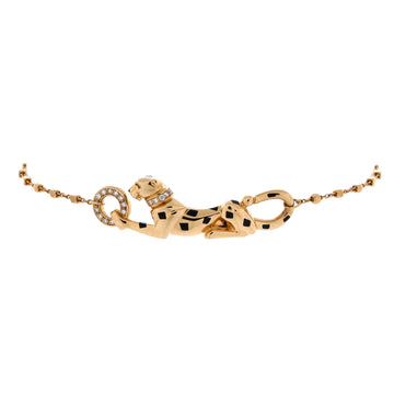 Cartier Panthere De Cartier Bracelet 18K Yellow Gold with Diamonds, Black Enamel and Tsavorite