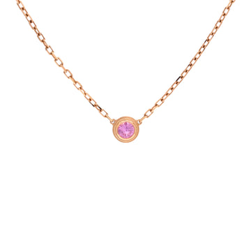Cartier Cartier D'Amour Pendant Necklace 18K Rose Gold with Pink Sapphire Small