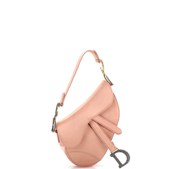 Christian Dior Saddle Handbag Satin with Crystals Mini