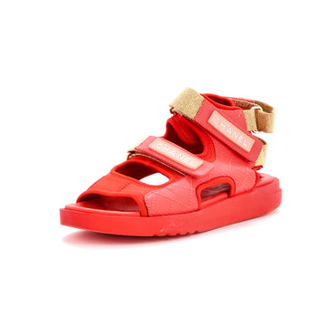 Chanel Women's Logo Gladiator Sandals Quilted Leather and Fabric
