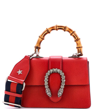 Gucci Dionysus Bamboo Top Handle Bag Leather Mini