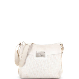 Christian Dior Vintage Street Chic Messenger Bag Diorissimo Canvas and Leather Small
