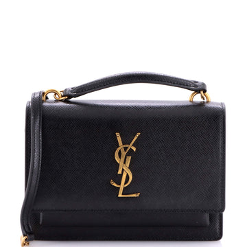 Saint Laurent Sunset Top Handle Chain Wallet Leather