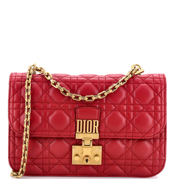 Christian Dior Dioraddict Flap Bag Cannage Quilt Lambskin Medium