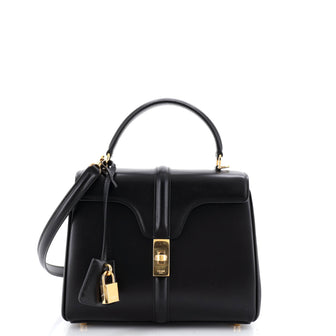 Celine 16 Top Handle Bag Smooth Calfskin Small