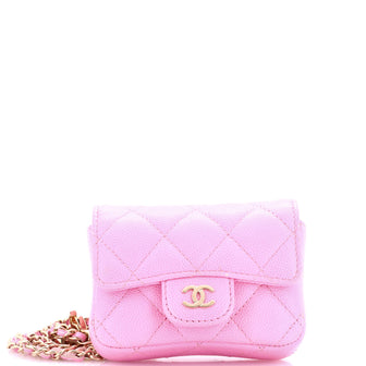 Chanel Classic Flap Chain Belt Bag Quilted Caviar Mini