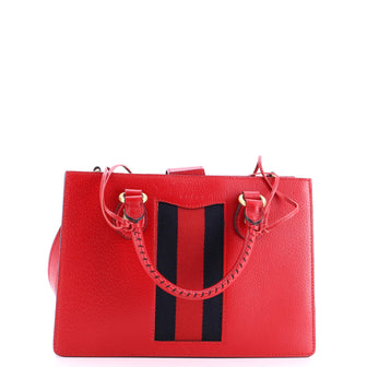 Gucci Animalier Web Top Handle Tote Leather Medium