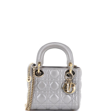 Christian Dior Lady Dior Chain Bag Cannage Quilt Lambskin Mini