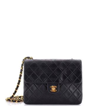 Chanel Vintage Square Classic Flap Bag Quilted Lambskin Small