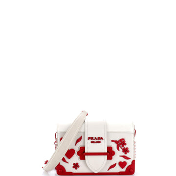 Prada Cahier Crossbody Bag Embellished Leather Small