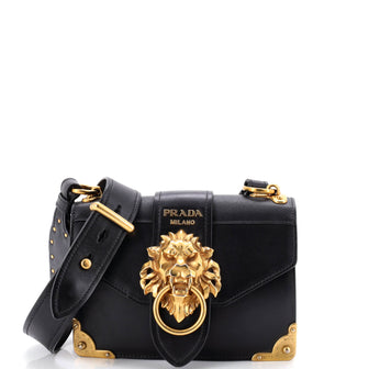 Prada Animalier Cahier Crossbody Bag Leather Small